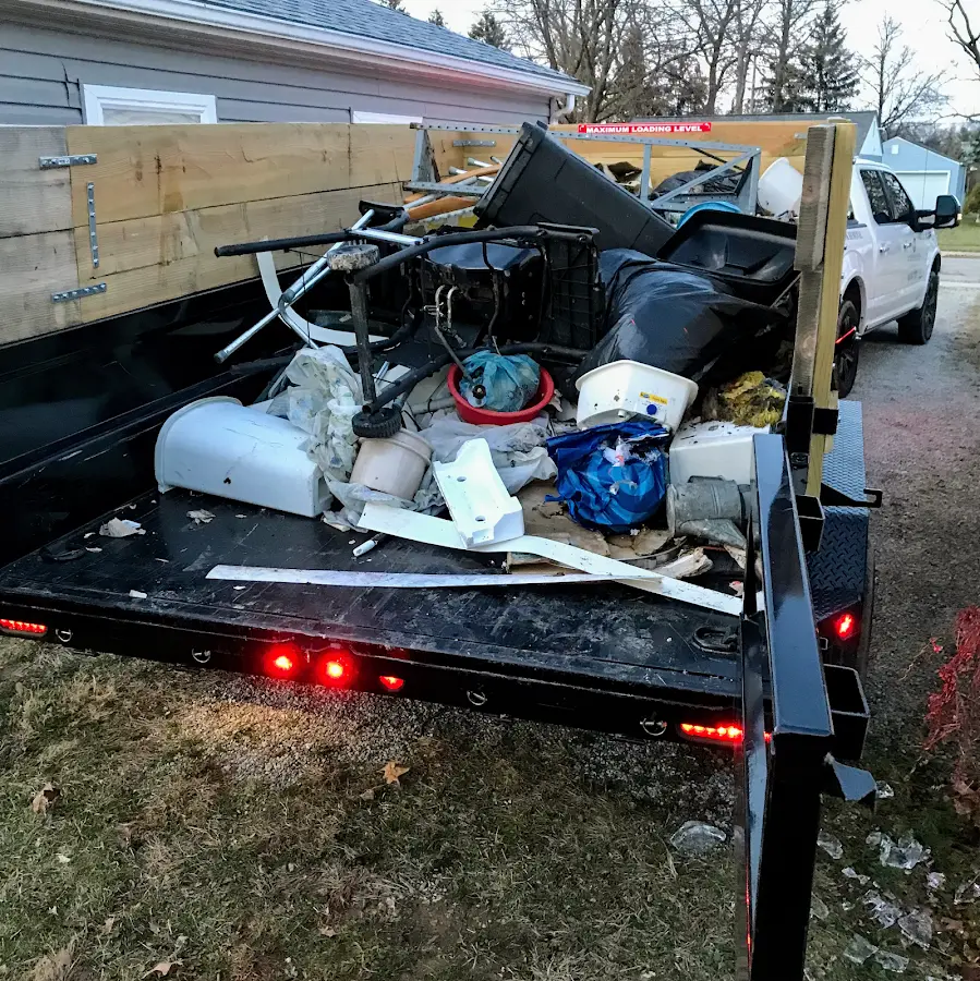 Roll-off dumpster delivered to a residential driveway in Hillsborough